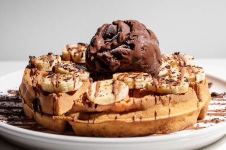 Belgiýski wafli banan bilen